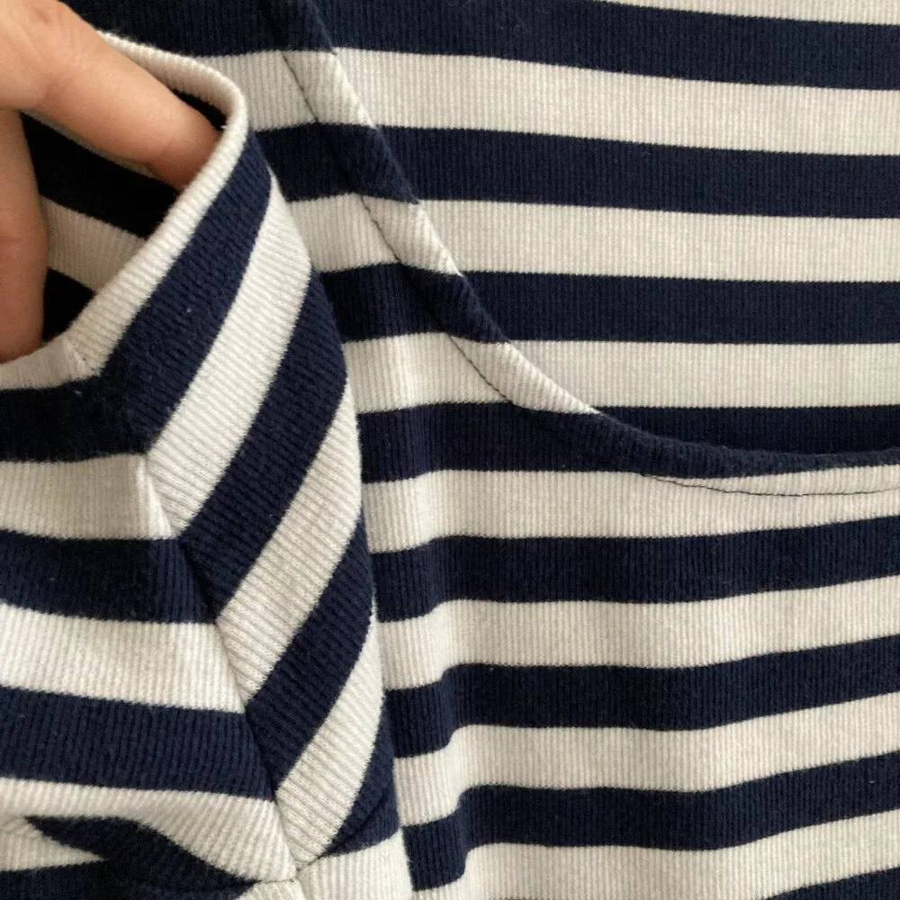 Nordstrom Rack White Navy Stripe Short Sleeve Shirt - Picture 5 of 8